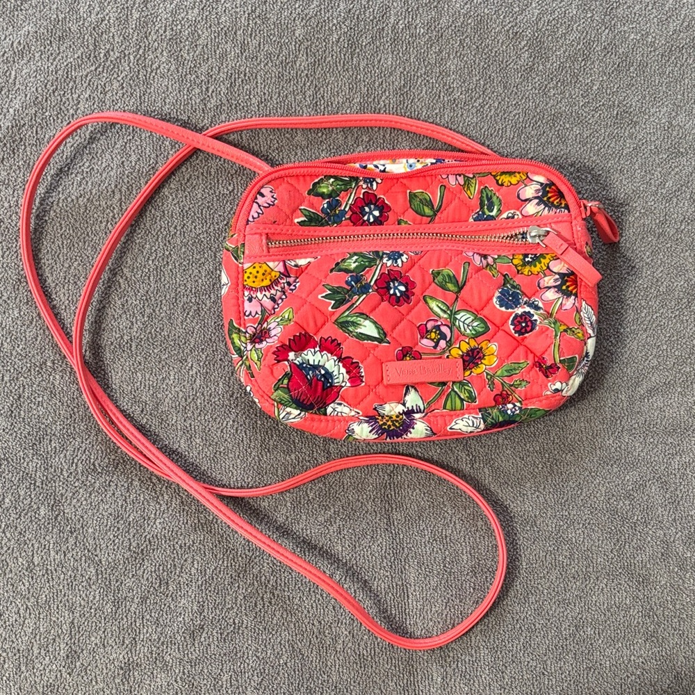Vera Bradley Coral Floral Crossbody Bag